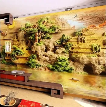 Fototapeta Solution Media 3D tapeta - Horská vesnice MU3177 3 - 3D Relief - Vliesová tapeta - 320g/m2