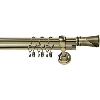 Garnýž Kovové garnýže dvouřadé 25 a 19mm - Mosaz