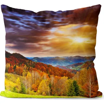 Dekorativní polštářek Polštář Lesní údolí 40x40 cm (Velikost: 40 x 40 cm)