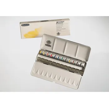 Speciální výtvarná barva Akvarelové barvy Schmincke Akademie velká sada plech 12 barev