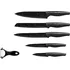 Kuchyňský nůž Toro sada kuchyňských nožů 5 ks černé + škrabka Marble Coated