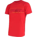 SENSOR MERINO ACTIVE PT GPS pánské triko kr.rukáv červená Velikost: S