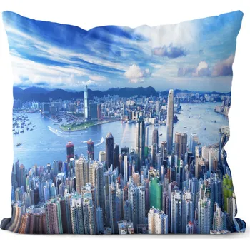 Dekorativní polštářek Polštář Město 40x40 cm (Velikost: 40 x 40 cm)