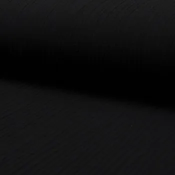 Mušelín/dvojitá gázovina černá, š.140