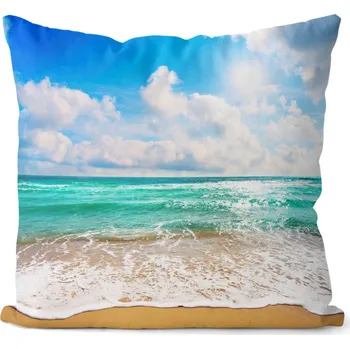 Dekorativní polštářek Polštář Pláž 40x40 cm (Velikost: 40 x 40 cm)