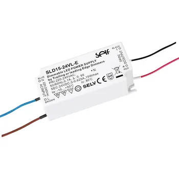 Příslušenství pro LED osvětlení Self Electronics SLD15-24VL-E LED driver konstantní napětí 15 W 200 - 625 mA 24 V/DC stmívatelný, ochrana proti přepětí , přepětí , montáž na nehořlavém