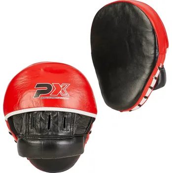 Lapa na box a MMA Phoenix LAPY PX ZAKŘIVENÉ KŮŽE ČERNO-ČERVENO-BÍLÉ