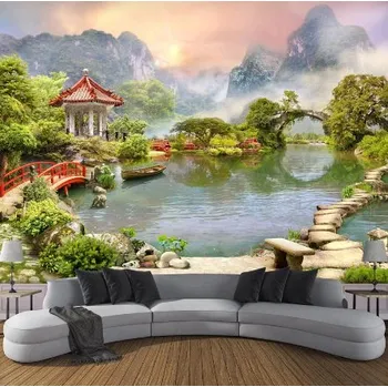 Tapeta Solution Media 3D tapeta - Japonská krajina MU3196 1 - Voděodolné plátno - Textilní tapeta omyvatelná - 250g/m2