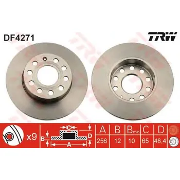 Brzdový kotouč TRW DF4271