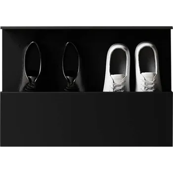 Botník Nichba Nástěnný botník Shoe Box 50cm, black