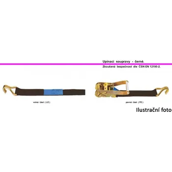 Upínací popruh SAFETEX Upínací souprava 2t/10m černá