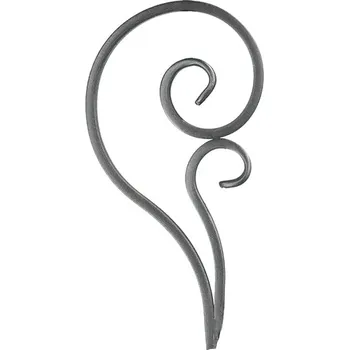 Tesařské kování Prvek ve tvaru C - hladký, 14x6 mm, 200x100 mm