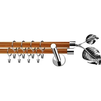 Garnýž Kovové garnýže dvouřadé moderní 19 a 19mm - třešeň