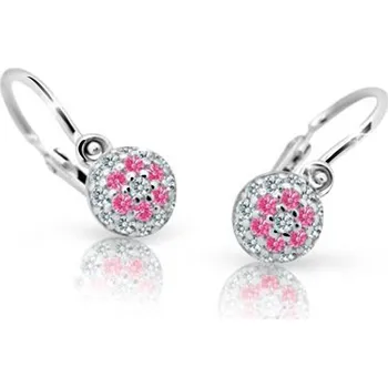 Náušnice Cutie Jewellery Dětské náušnice z bílého zlata C2150B-Tcf Red