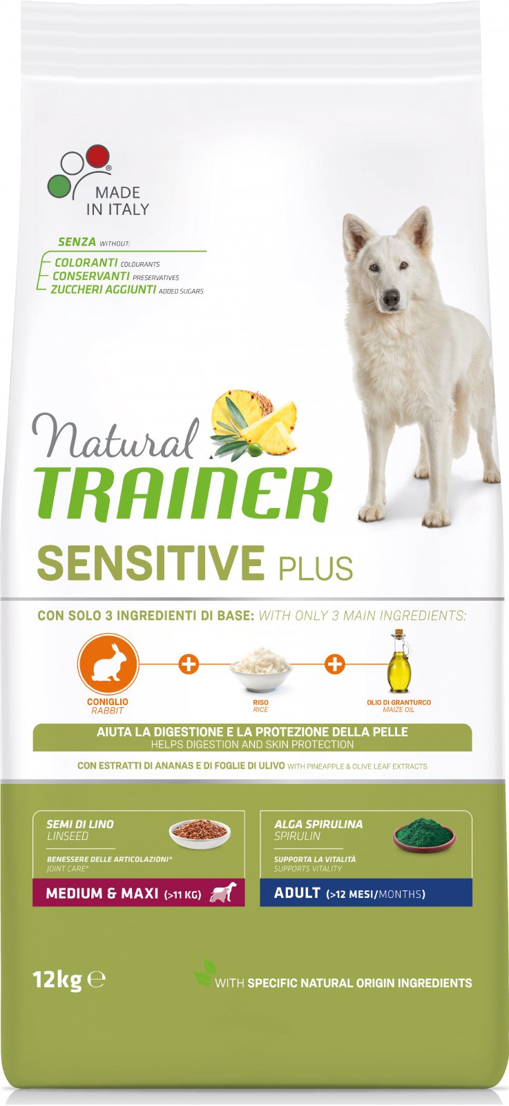 Nova Foods Trainer Sensitive No Gluten – Hundefutter Mit Lamm, 12 Kg, Für Mittelgroße & Große Hunde