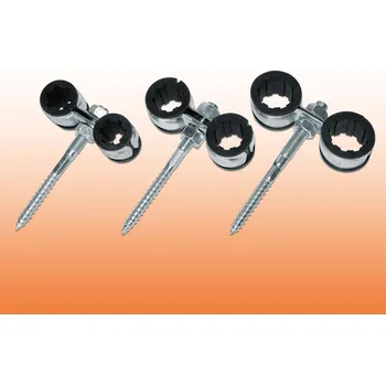 Dvojobjímka s tlumící vložkou a šroubem KOMBI 2 x Ø 18 mm - U/2363