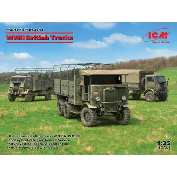 Plastikový model ICM 1/35 British Trucks WWII DIORAMA SET (3 kits)