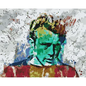 Malování podle čísel - James Dean Velikost: 40x50cm, Rámování: Pouze srolované plátno