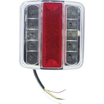 Přívěs k motorovému vozidlu Berger a Schröter zadní světla přívěsu blinkr, brzdové světlo, zadní světla, osvětlení SPZ vpravo 12 V červená, stříbrná čiré sklo