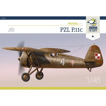 Plastikový model Arma Hobby 1/48 PZL P.11c Model Set (2x camo)