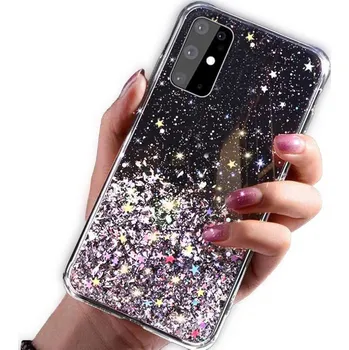 Kryt Samsung Galaxy A72 Sequins Glue Glitter Case černý