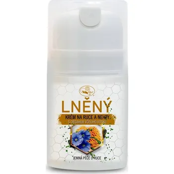 Přírodní produkt Missiva Lněný pěstící krém na ruce a nehty s obsahem včelího vosku - 50 ml