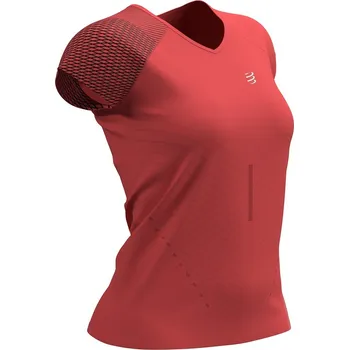 Běžecké oblečení Běžecké tričko Compressport PERFORMANCE SS TSHIRT - korálové Velikost textilu: M