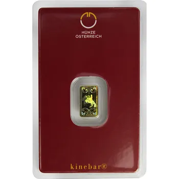 Sběratelství Münze Österreich Kinebar Investiční zlatý slitek 1 g