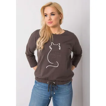 Dámská halenka khaki, Life is Better with CATS, vel. UNI (Triko s kočkou, tričko kočka)