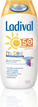 Přípravek na opalování Ladival Gel na ochranu proti slunci pro děti s alergickou pokožkou SPF50+ 200 ml