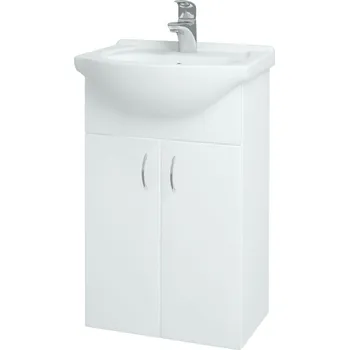 Koupelnový nábytek Dřevojas - Umyvadlová skříňka PLUTO SZD2 50 - N01 Bílá lesk / N01 Bílá lesk 52310