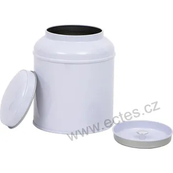 Dóza na potraviny WHITE plechová dóza caddy 3069/100 bílá lesk na 200 g sypaného čaje