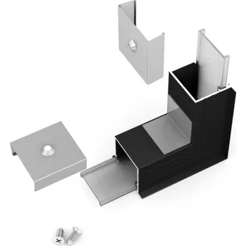 LED lišta Spojka rohová WIRELI LINEA-IN20 - 270° VERTIKÁLNÍ černá anoda, ks