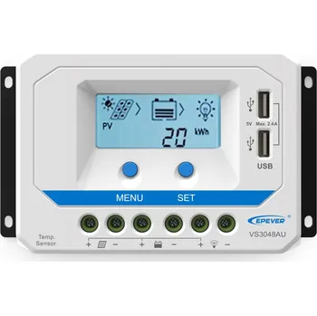 PWM solární regulátor EPsolar 30A 12/24V s LCD displejem série VS