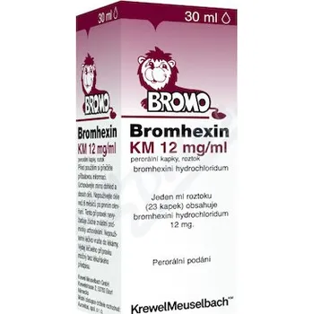 Lék na kašel, rýmu a nachlazení Bromhexin KM 12mg-ml por.gtt.sol.30ml