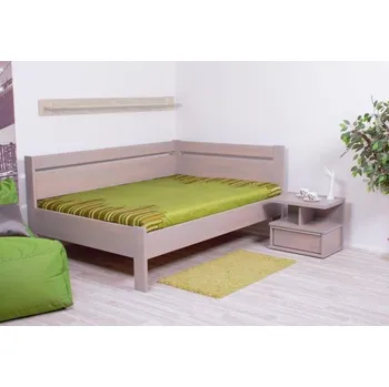 Postel HP nábytek Buková postel Tina pravá, HP Výběr moření: Ořech, Rozměr postele: 140x200, Druh dřeva: Bukový masiv