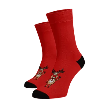 Dámské ponožky Veselé ponožky Sob Červená 42-44
