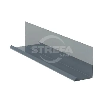 Plech Lemování zdí pro kombinaci s krycí lištou RŠ 200, 3 bm, Prefalz hladký, Antracitová P.10 RAL 7016