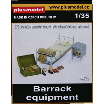 Plastikový model Plusmodel 1/35 Barrack equipment (21 resin parts & PE)