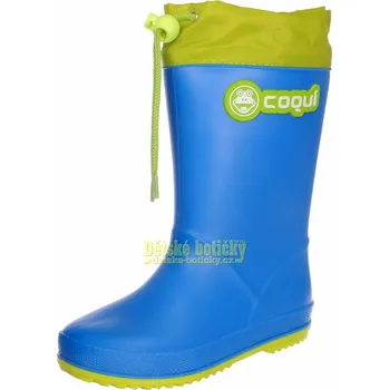 Chlapecké holínky Coqui Rainy collar 8509-100-4713 sea blue/citrus 32