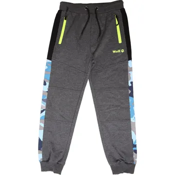 Chlapecké tepláky - Wolf T2177B, tmavě šedá Barva: Šedá tmavě, Velikost: 98