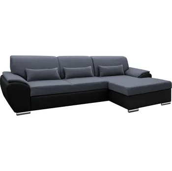 Sedací souprava Sedací souprava, černá/tmavě šedá, pravá, EMILY ROH MALÝ