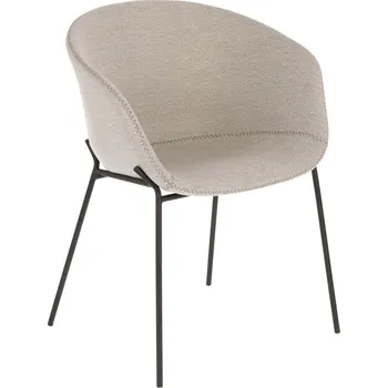 Jídelní židle Světle šedá látková jídelní židle Kave Home Yvette