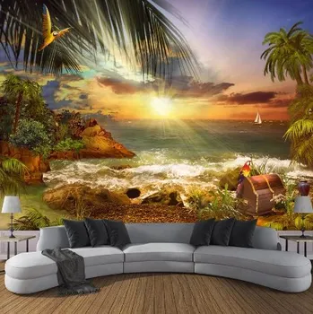 Tapeta Solution Media 3D tapeta - Ostrov pokladů MU3304 2 - Voděodolná hedvábná tkanina - Textilní tapeta lesklá - 200g/m2