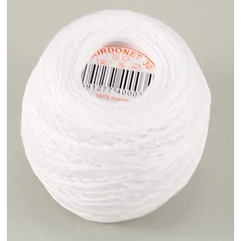 Příze CZECH Kordonet č. 30 - bílá- číslo barvy 0010