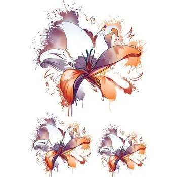 Odstranitelné tetování Tři lilie - vodovkové nalepovací tetování