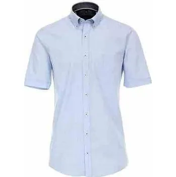 Pánská košile Pánská košile Casa Moda Comfort Fit modrá krátký rukáv vel. 3XL - 7XL (47 - 56) Casa Moda - 3XL