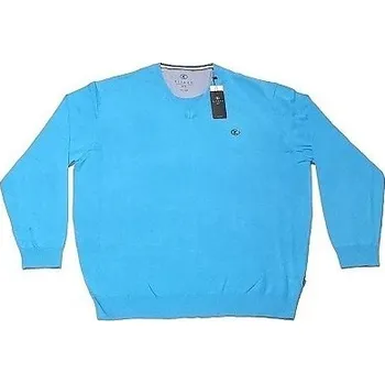 Pánský svetr Pánský svetr KITARO modrý výstřih do " V " 4XL - 6XL ODE-KIT-69347-52260 - 4XL