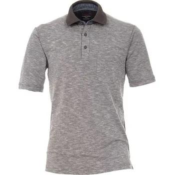 Pánské tričko Pánská polokošile Casa Moda 3XL - 6XL krátký rukáv černý melír Casa Moda - 5XL