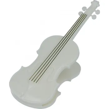 Klip na úchyt not na stojanu ve tvaru bílých houslí